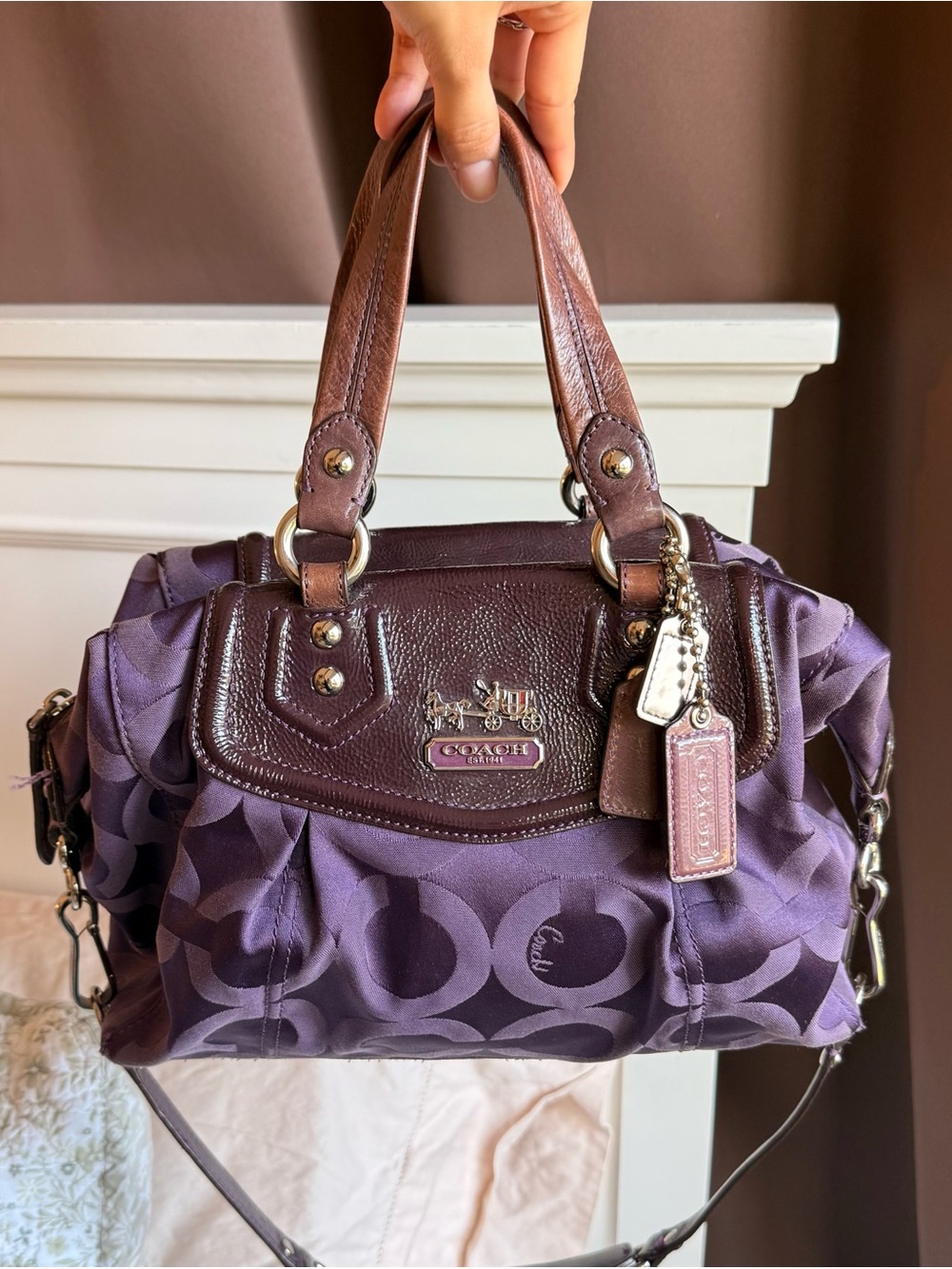 Rare Coach Madison Sabrina satchel handbag in purple